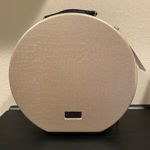 CALPAK BAYE  14” Hat Box Luggage Nude Crocodile Embossed Hardshell Travel NEW